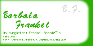 borbala frankel business card